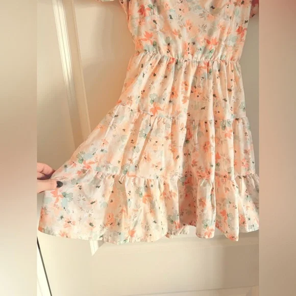 VICI Collection Women’s Multi Floral Puff Sleeve Mini Dress - Picture 7 of 10